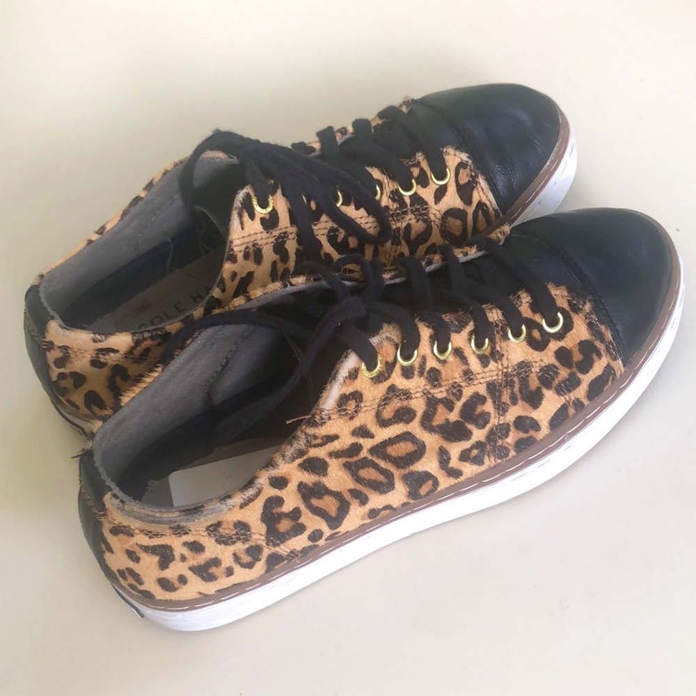 Cole Haan Leopard Pattern Calf Hair Shoes 7.5B